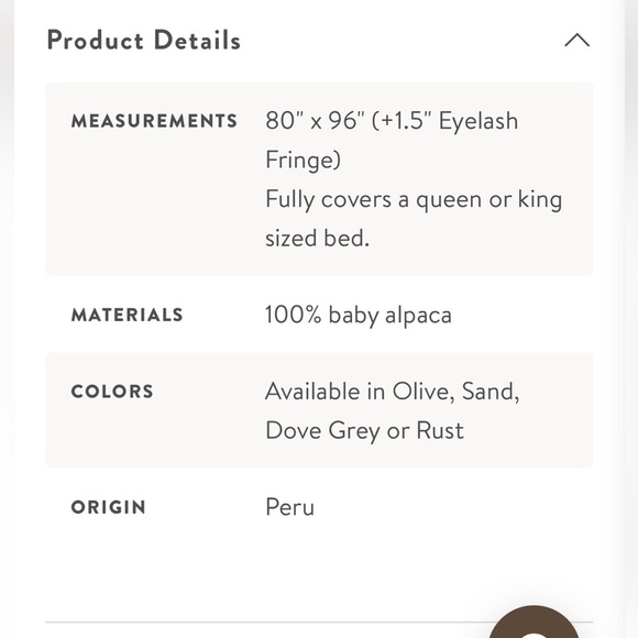 🆕The Citizenry LA CALLE ALPACA BED BLANKET NWOT - Picture 5 of 5